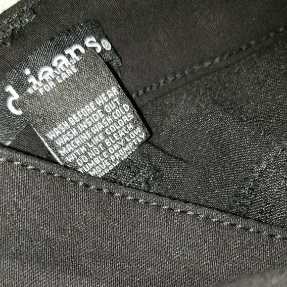 d. jeans NEW Black Lace-Up Hem Capri Pants Denim Bottoms NWT Women's 18 - Picture 9 of 15